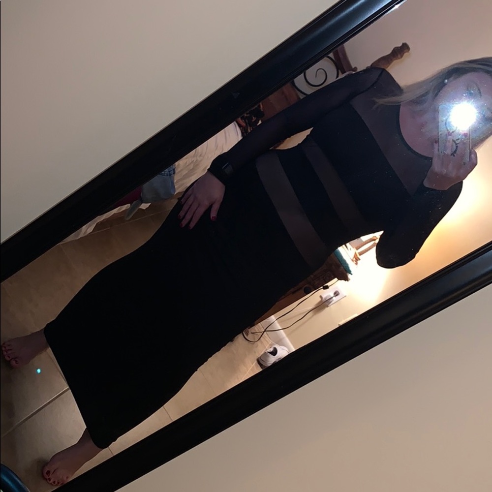 Sexy black spandex dress